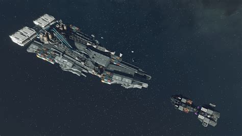 Ecliptic Battleship Camulus vs my frigate. : r/Starfield