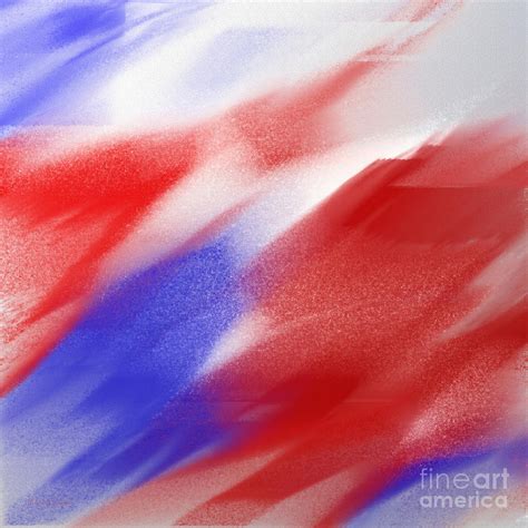 Abstract Red White And Blue 1 Square Digital Art by Andee Design