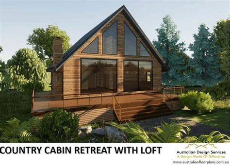 Country Cottage With Loft Architectural Concept House Plans - Etsy ...