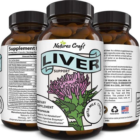 Liver support Supplements with Milk Thistle - Artichoke - Dandelion ...