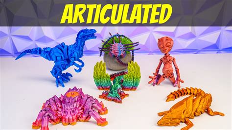 Cool Articulated Animals To 3D Print With Timelapse - YouTube