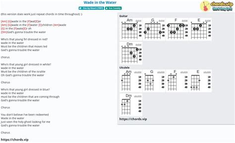 Chord: Wade in the Water - tab, song lyric, sheet, guitar, ukulele ...