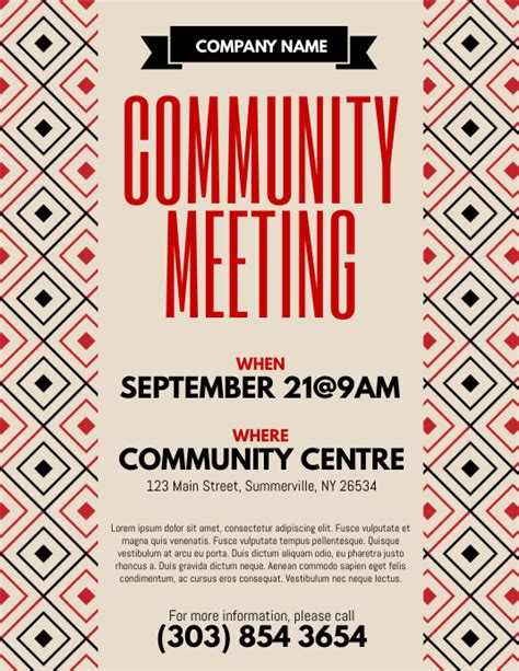 Community Meeting Flyer Template | PosterMyWall