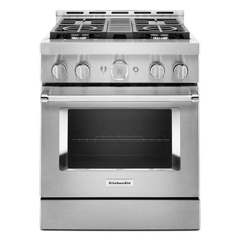 Reviews for KitchenAid 30 in. 4.1 cu. ft. Smart Commercial-Style Gas ...