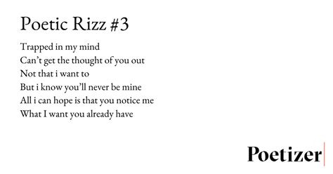 Poetic Rizz #3 - Poetizer.com