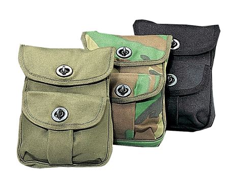 Canvas 2-Pocket Ammo Pouches - Hunting Ammunition Pouch Black, Camo, O ...