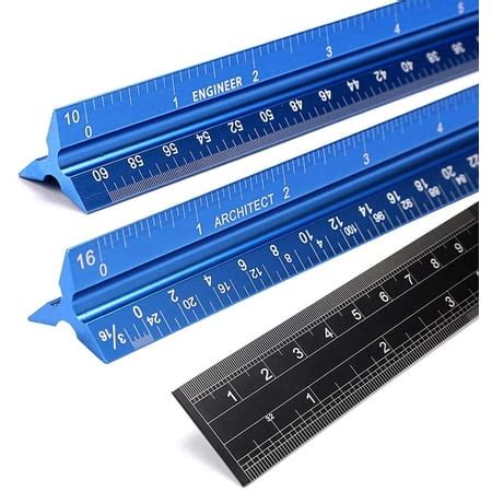 BT 3 Packs 12" Architectural Scale Ruler Engineering Scale Rulers with ...