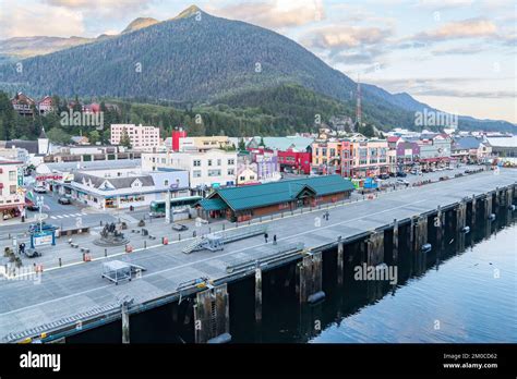 Ketchikan, AK - September 9, 2022: Shops & restaurants in Downtown ...