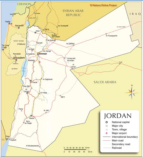 Political Map of Jordan - Nations Online Project