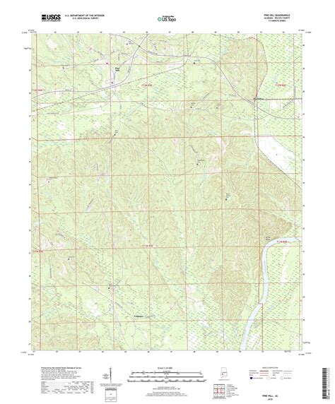 MyTopo Pine Hill, Alabama USGS Quad Topo Map