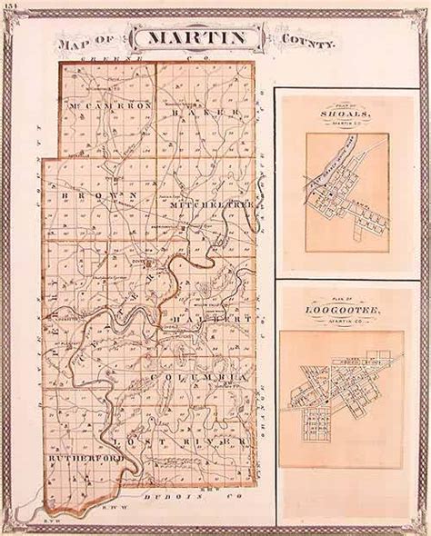 Map of Martin County, Indiana - Art Source International