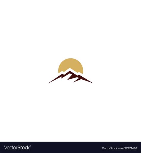 Mountain design logo Royalty Free Vector Image