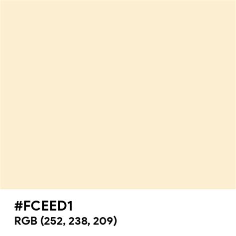 Butter Cream color hex code is #FCEED1