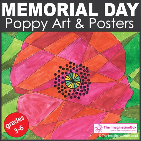 Memorial Day Coloring Pages, Poppy Art Activity - The Imagination Box