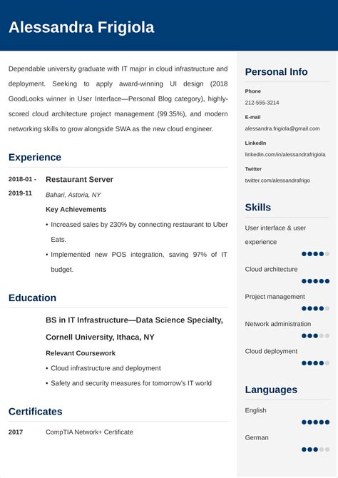 Resume Template : Free Resume Templates For 2020 Edit Download ...