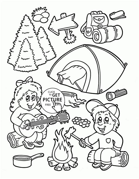 Free Coloring Pages Summer Camp - Coloring Home