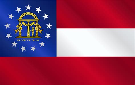 Georgia State Flag Gloss - America's Scholarship Konnection