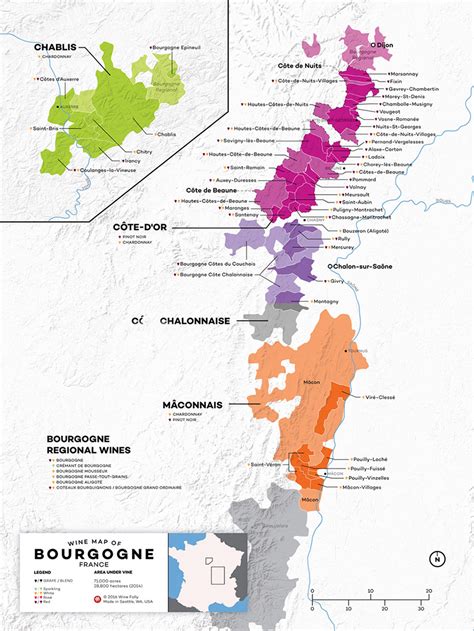 Una semplice guida al vino della Borgogna (con mappe) | be settled