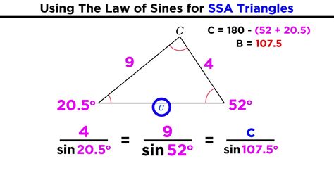 Law Of Sines Examples With Answers