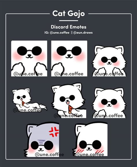 Cat Gojo Discord Emote by u-ne on DeviantArt