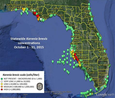 Current Red Tide Map Florida | Wells Printable Map