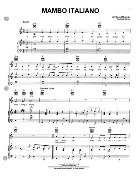 Mambo Italiano Sheet Music