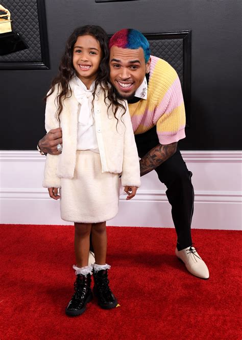 Chris Brown & His Daughter Royalty Pose in Matching Outfits in Cool ...