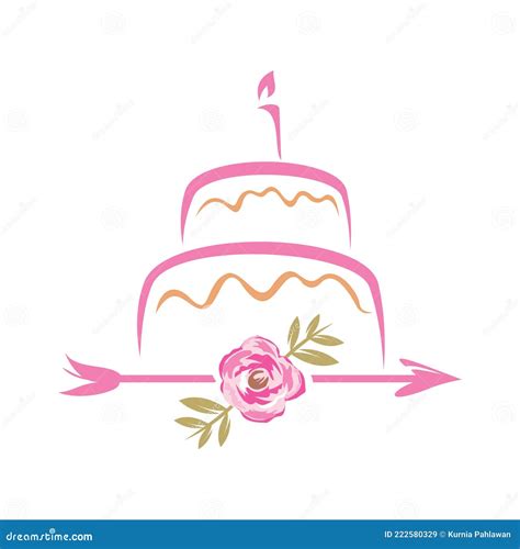 Cake Logo , Birthday Cake Logo Stock Illustration - Illustration of ...