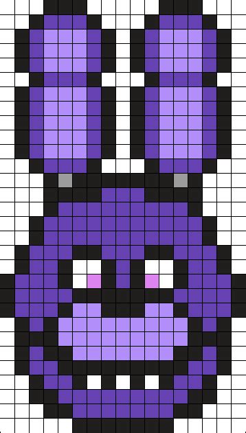 Bonnie FNAF 17 X 30 Perler Bead Pattern | Bead Sprites | Characters ...