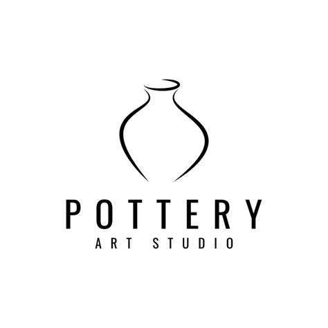 pottery art in line style logo design 11534499 Vector Art at Vecteezy