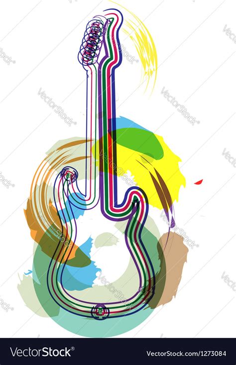 Abstract guitar Royalty Free Vector Image - VectorStock