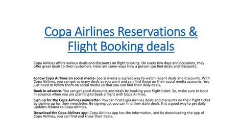 PPT - Copa Airline Flights PowerPoint Presentation, free download - ID ...