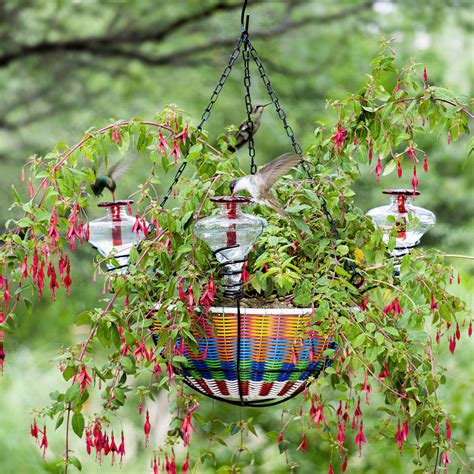 Uncommon Goods | Hanging Basket Hummingbird Feeder