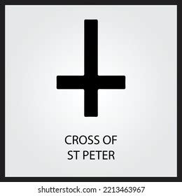 Cross St Peter Religious Icon Vector Stock Vector (Royalty Free ...