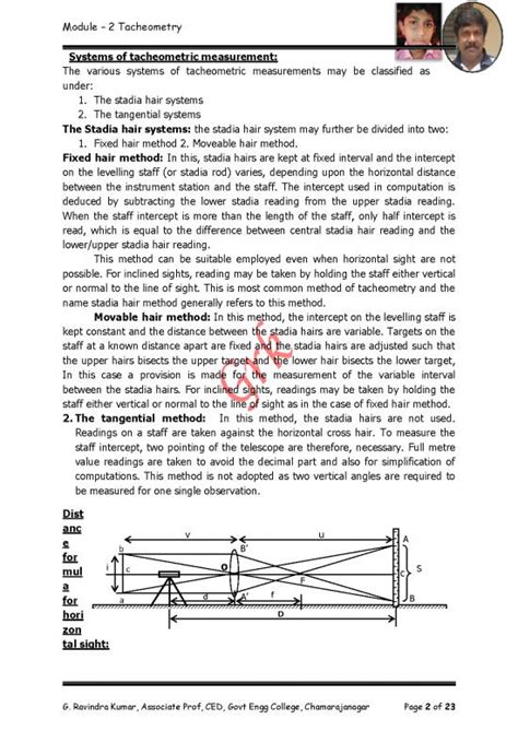 Horizontal Distance Measurement In Surveying 175339 | Module 2 Tacheometry