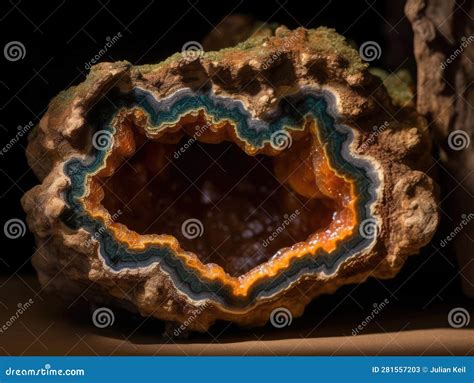 Breathtaking Natural Geode Formation Stock Illustration - Illustration ...