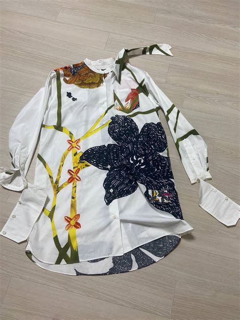 Prada 36 Prada ‘FLOREAL’ CHRISTOPHE CHEMIN Long sleeve shirt | Grailed