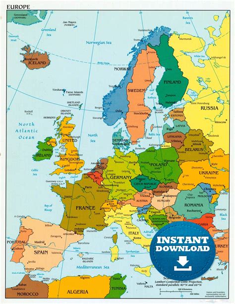 Political Map Of Europe 2022 In English