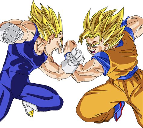 Son Goku vs Majin Vegeta Render by Amidazoro on DeviantArt