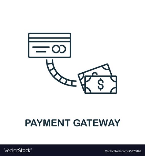 Payment gateway icon creative simple symbol from Vector Image