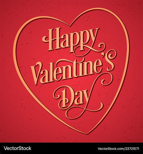 Happy valentine day postcard Royalty Free Vector Image