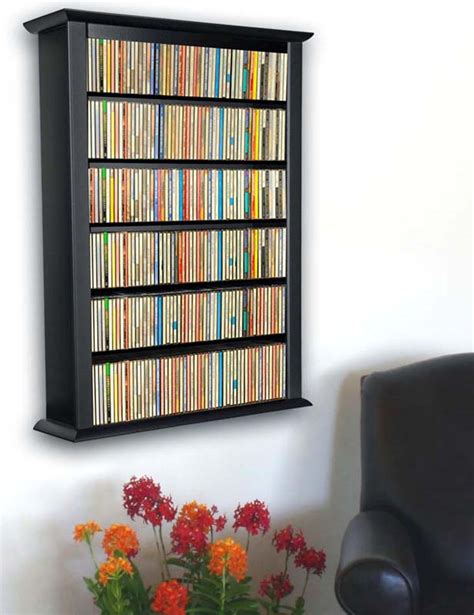 Wall Mount CD DVD Storage Rack 342 CD 160 DVD - 5 color