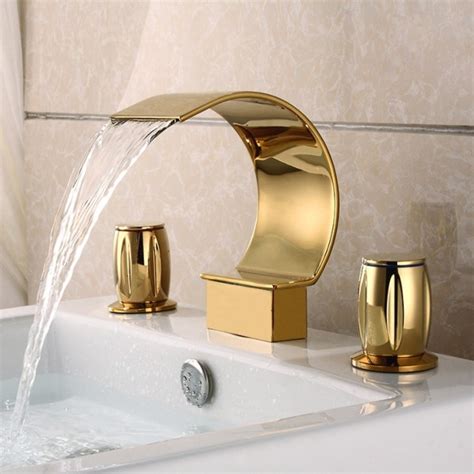 Luxury Mooni Modern Waterfall Widespread 2-Handle Bathroom Sink Faucet ...