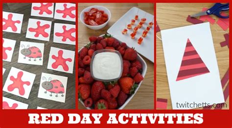 Red day activities for preschool - Twitchetts