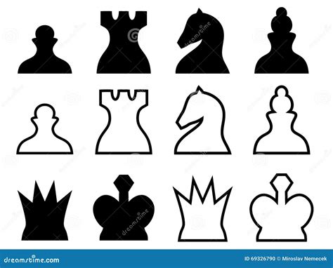 Chess Pieces Symbols Vector Illustration | CartoonDealer.com #69326790