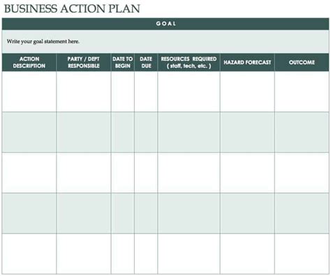 Business Development Action Plan Template | DocTemplates