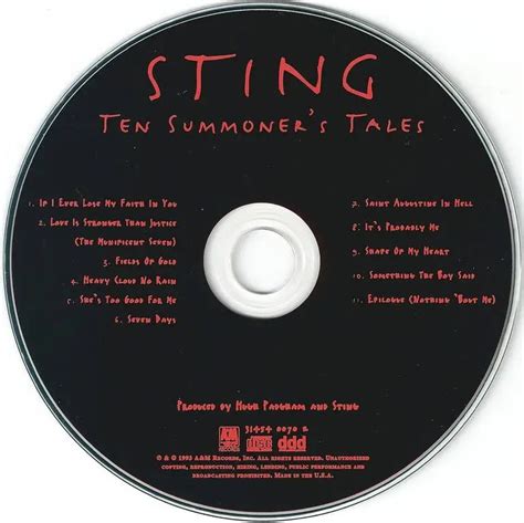 Sting - Ten Summoner's Tales (1993) {US Press} / AvaxHome