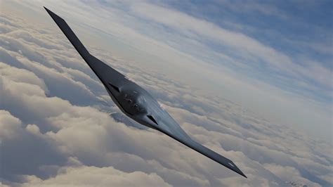 Northrop B-21 Raider 3D Render, Digital Art by NETRUNNER_pl