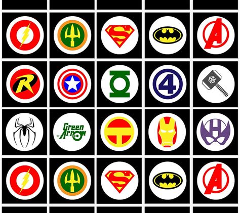 Superheroes Logo, actor, cartoon, comic, dc, drawn, hollywood, marvels ...