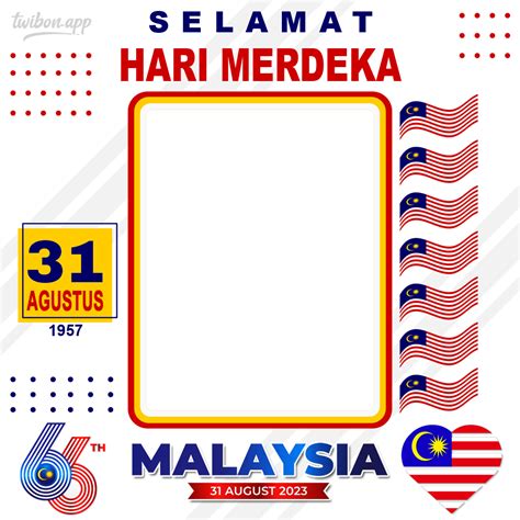 Twibbon 66 Tahun Malaysia Madani Merdeka 31 Agustus 2023